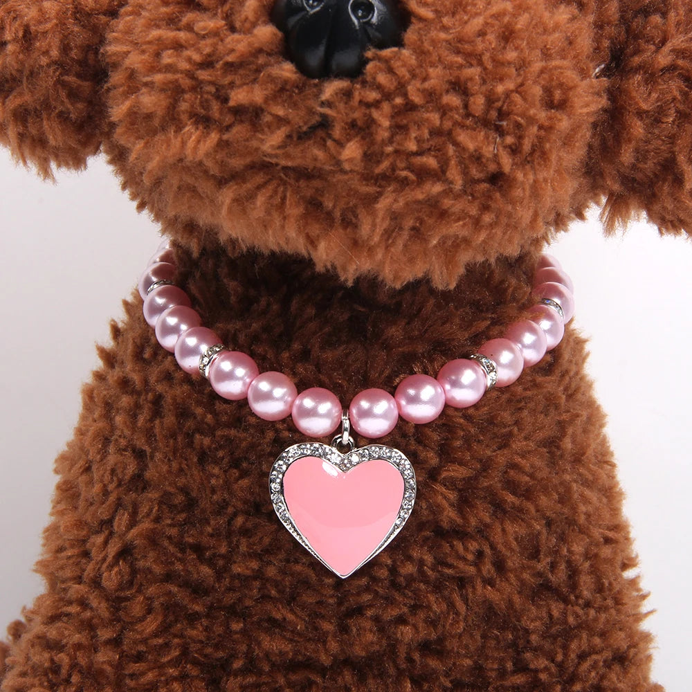 Dog Pearls Necklace Collar